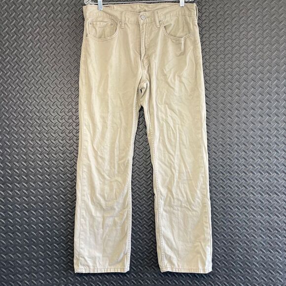 Levi's 559‎ Pants Mens 34x32 Beige Regular Loose Chino Preppy Khaki Pants - Picture 1 of 8